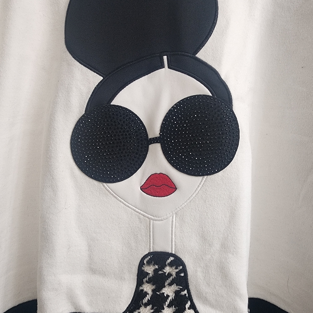 Alice + Olivia Black and White Sweater - Picture 2 of 4